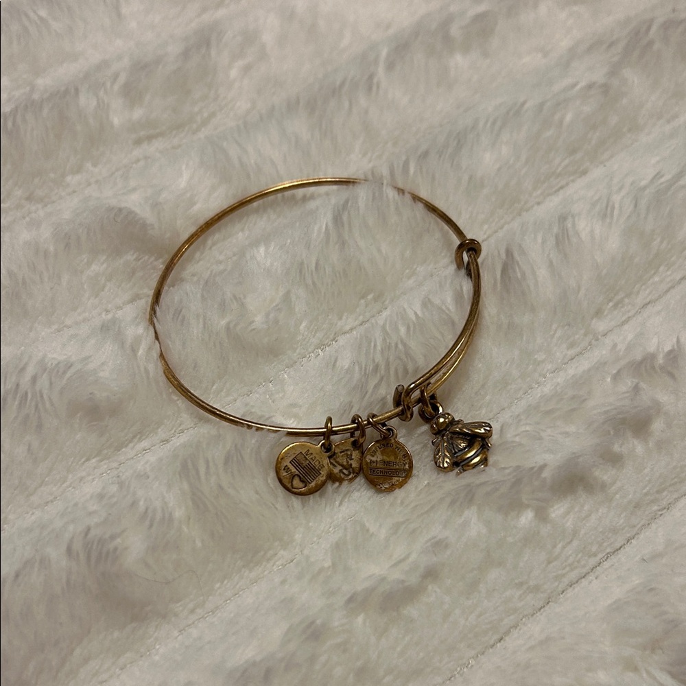 Alex and Ani Bumble Bee Gold Bangle Bracelet
